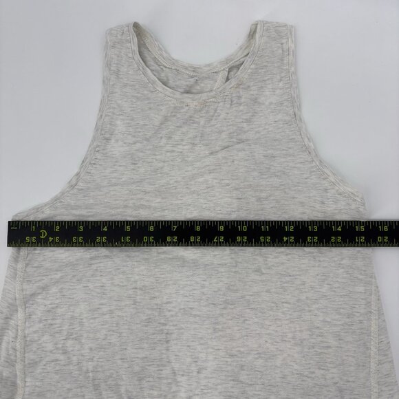 Lululemon Tie Tank Top Womens Size 4 Heather Gray *Read* Gym Athletic - Picture 6 of 7